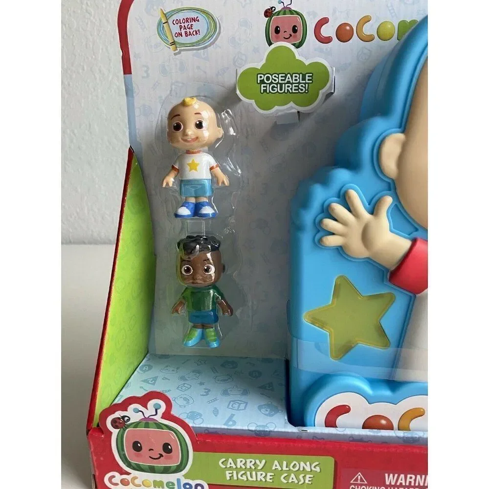 Cocomelon Official Carry Along Figure Case Holds 30‎ Includes 2 Characters New